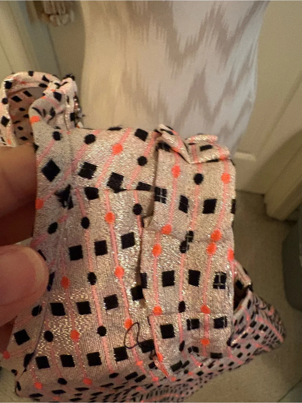 Kardashian Kids Pink Metallic Polka Dot Dress girls 18M new